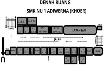 Denah Lokasi SMK NU 1 Adiwerana (Sabiilul Khoer)