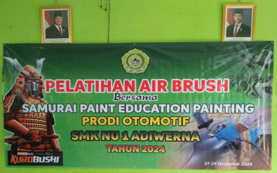 Pelatihan Pengecatan oleh SMK NU 1 Adiwerna (Khoer) dengan Samurai Paint